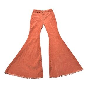 Free People Dusty Pink Corduroy Pants 28 Bell bottoms flare hippie boho